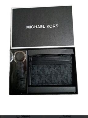 Michaels Kors Card Case and Key Fob Gift Set